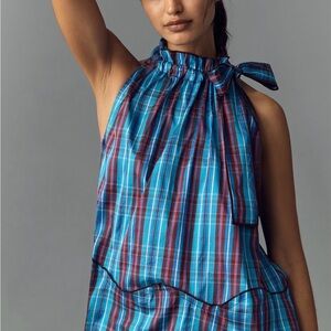 NWT Maeve Sleeveless Halter Tie-Neck Blouse XL